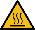 علامت خطر سطح داغ
