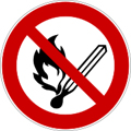 سیگار کشیدن و برافروختن شعله ممنوع