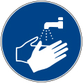 علامت ایمنی شستن دست‌ها