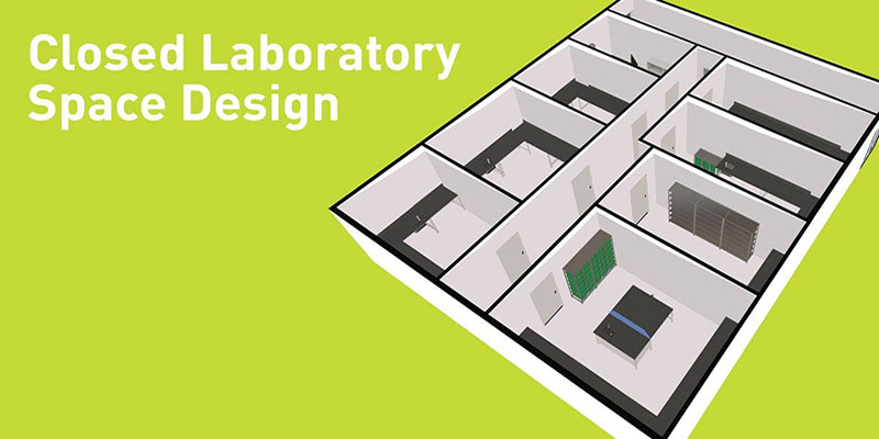 طراحی فضای آزمایشگاه- پلان بسته