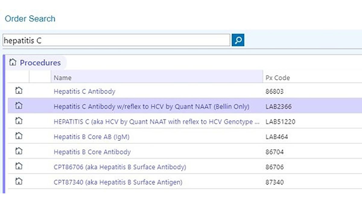 آزمایش خودکار (Reflex) HCV در منوی آزمایشگاه