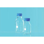 شیشه درپیچ‌دار آبی(بطری آزمایشگاهی)
